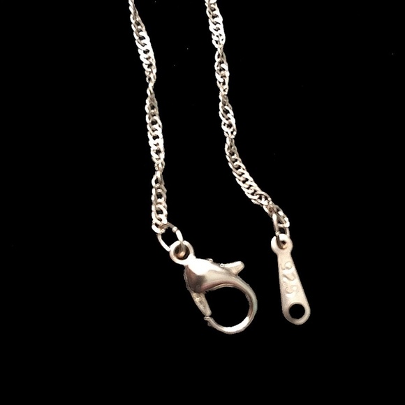 HAND Crafted Necklace Gold Plate Chain Ivory Sparkle Heart - Picture 5 of 8